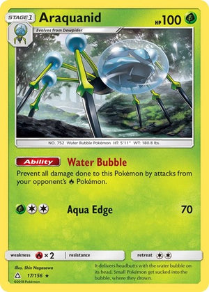 Pokemon TCG - SM - Ultra Prism - Araquanid - 17/156 - Reverse Holofoil