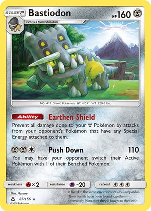 Pokemon TCG - SM - Ultra Prism - Bastiodon - 85/156 - Reverse Holofoil