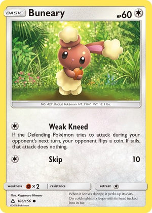 Pokemon TCG - SM - Ultra Prism - Buneary - 106/156 - Reverse Holofoil