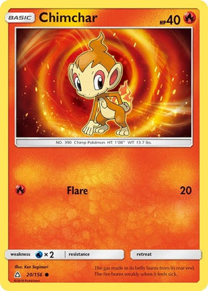 Pokemon TCG - SM - Ultra Prism - Chimchar - 20/156 - Reverse Holofoil