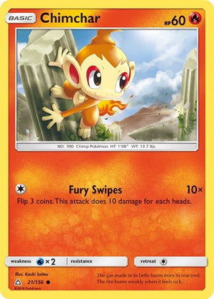 Pokemon TCG - SM - Ultra Prism - Chimchar - 21/156
