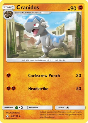 Pokemon TCG - SM - Ultra Prism - Cranidos - 64/156