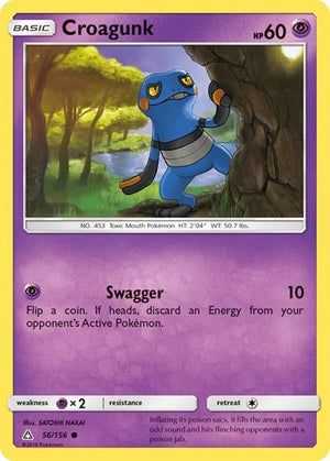Pokemon TCG - SM - Ultra Prism - Croagunk - 56/156 - Reverse Holofoil