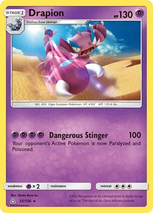Pokemon TCG - SM - Ultra Prism - Drapion - 55/156 - Reverse Holofoil
