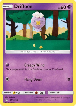 Pokemon TCG - SM - Ultra Prism - Drifloon - 51/156 - Reverse Holofoil