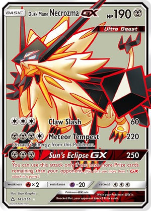 Pokemon TCG - SM - Ultra Prism - Dusk Mane Necrozma GX - 145/156 - Holofoil
