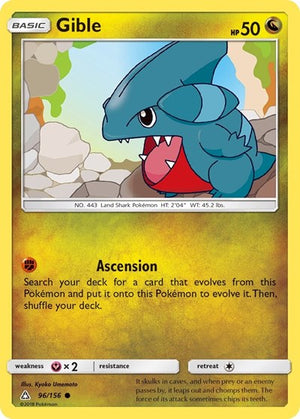Pokemon TCG - SM - Ultra Prism - Gible - 96/156 - Reverse Holofoil