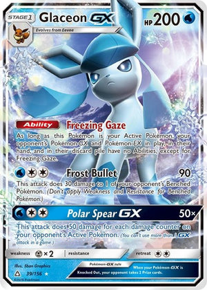 Pokemon TCG - SM - Ultra Prism - Glaceon GX - 39/156 - Holofoil