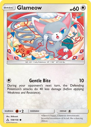 Pokemon TCG - SM - Ultra Prism - Glameow - 108/156 - Reverse Holofoil