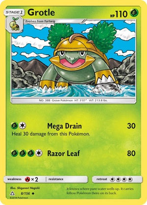 Pokemon TCG - SM - Ultra Prism - Grotle - 8/156 - Reverse Holofoil