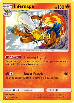 Pokemon TCG - SM - Ultra Prism - Infernape - 23/156 - Holofoil