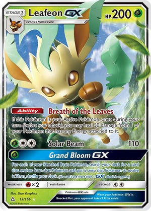 Pokemon TCG - SM - Ultra Prism - Leafeon GX - 13/156 - Holofoil