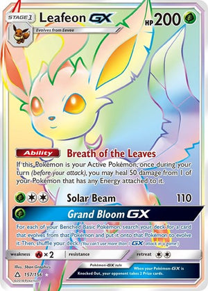 Pokemon TCG - SM - Ultra Prism - Leafeon GX - 157/156 - Holofoil