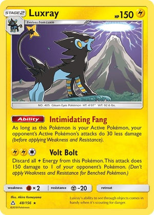 Pokemon TCG - SM - Ultra Prism - Luxray - 48/156 - Reverse Holofoil