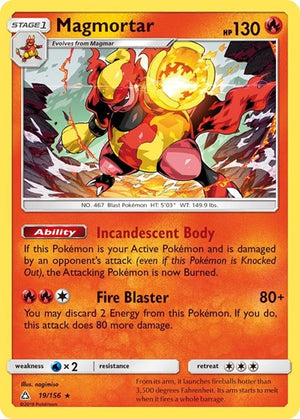 Pokemon TCG - SM - Ultra Prism - Magmortar - 19/156 - Reverse Holofoil