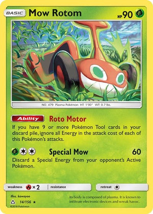 Pokemon TCG - SM - Ultra Prism - Mow Rotom - 14/156 - Reverse Holofoil