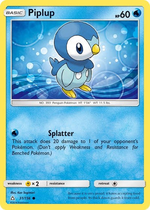 Pokemon TCG - SM - Ultra Prism - Piplup - 31/156 - Reverse Holofoil