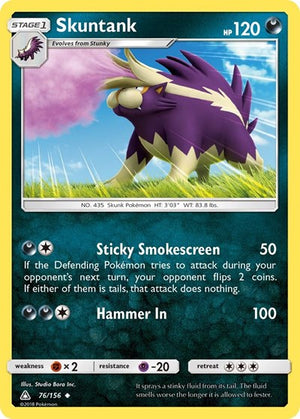 Pokemon TCG - SM - Ultra Prism - Skuntank - 76/156 - Reverse Holofoil