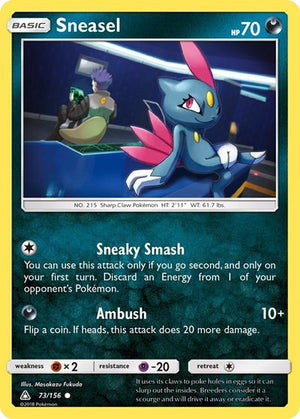 Pokemon TCG - SM - Ultra Prism - Sneasel - 73/156