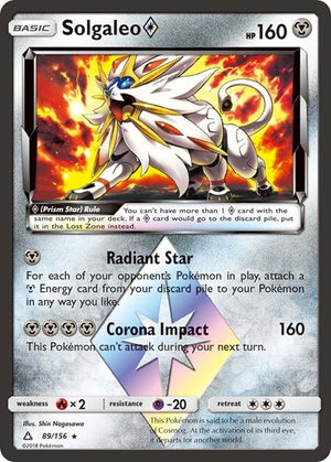 Pokemon TCG - SM - Ultra Prism - Solgaleo Prism Star - 89/156 - Holofoil