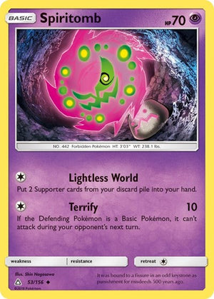 Pokemon TCG - SM - Ultra Prism - Spiritomb - 53/156 - Reverse Holofoil