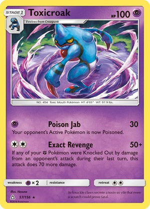 Pokemon TCG - SM - Ultra Prism - Toxicroak - 57/156 - Reverse Holofoil