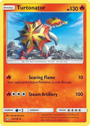 Pokemon TCG - SM - Ultra Prism - Turtonator - 27/156 - Reverse Holofoil