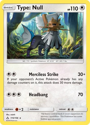 Pokemon TCG - SM - Ultra Prism - Type: Null - 115/156