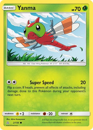 Pokemon TCG - SM - Ultra Prism - Yanma - 2/156 - Reverse Holofoil