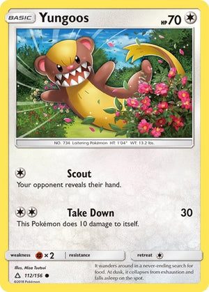 Pokemon TCG - SM - Ultra Prism - Yungoos - 112/156