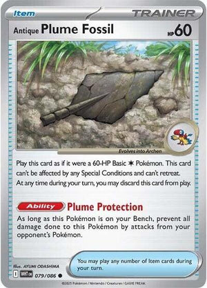 Pokemon TCG - SV10.5: White Flare - Antique Plume Fossil - 079/086 - Pokeball - Holofoil