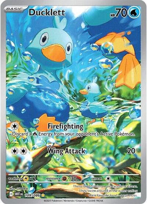 Pokemon TCG - SV10.5: White Flare - Ducklett - 109/086 - Holofoil