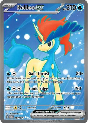 Pokemon TCG - SV10.5: White Flare - Keldeo ex - 159/086 - Holofoil