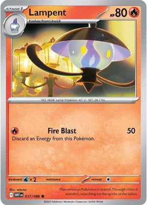 Pokemon TCG - SV10.5: White Flare - Lampent - 017/086
