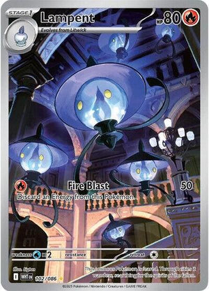 Pokemon TCG - SV10.5: White Flare - Lampent - 102/086 - Holofoil