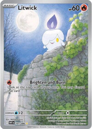 Pokemon TCG - SV10.5: White Flare - Litwick - 101/086 - Holofoil