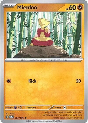 Pokemon TCG - SV10.5: White Flare - Mienfoo - 052/086