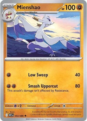 Pokemon TCG - SV10.5: White Flare - Mienshao - 053/086 - Reverse Holofoil