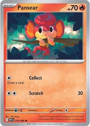 Pokemon TCG - SV10.5: White Flare - Pansear - 014/086 - Masterball - Holofoil