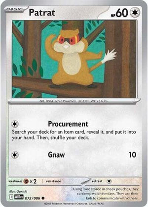 Pokemon TCG - SV10.5: White Flare - Patrat - 072/086