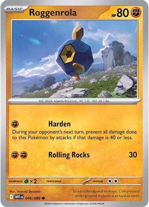 Pokemon TCG - SV10.5: White Flare - Roggenrola - 046/086 - Masterball - Holofoil