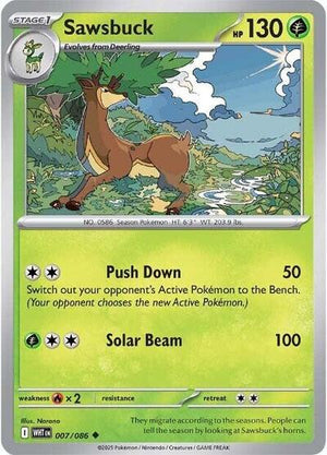 Pokemon TCG - SV10.5: White Flare - Sawsbuck - 007/086 - Reverse Holofoil