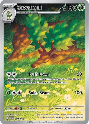 Pokemon TCG - SV10.5: White Flare - Sawsbuck - 092/086 - Holofoil