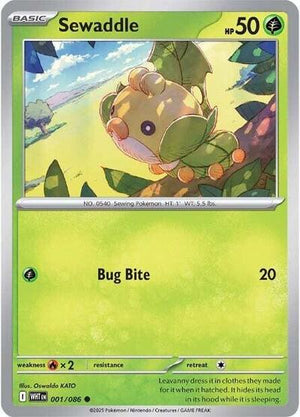 Pokemon TCG - SV10.5: White Flare - Sewaddle - 001/086
