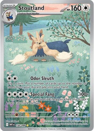 Pokemon TCG - SV10.5: White Flare - Stoutland - 156/086 - Holofoil