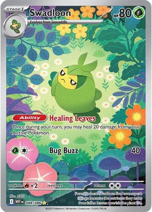Pokemon TCG - SV10.5: White Flare - Swadloon - 088/086 - Holofoil