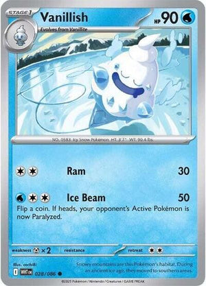Pokemon TCG - SV10.5: White Flare - Vanillish - 028/086