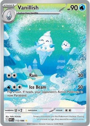 Pokemon TCG - SV10.5: White Flare - Vanillish - 112/086 - Holofoil