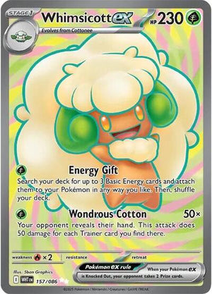 Pokemon TCG - SV10.5: White Flare - Whimsicott ex - 157/086 - Holofoil