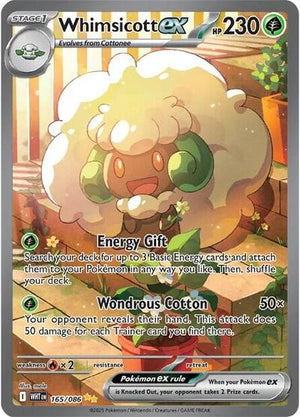 Pokemon TCG - SV10.5: White Flare - Whimsicott ex - 165/086 - Holofoil